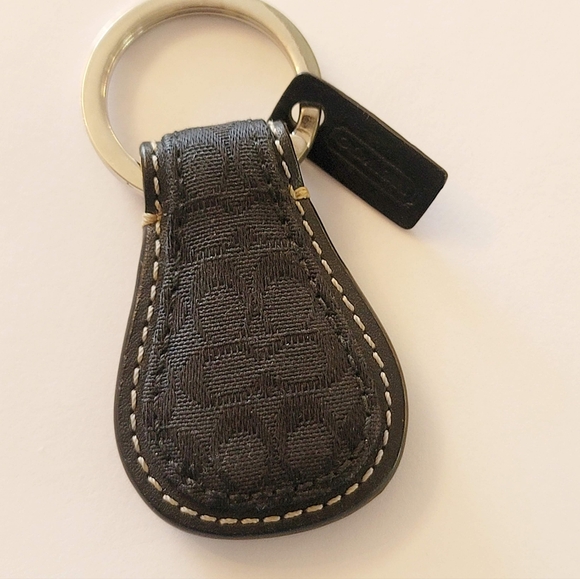 Black Coach Key Ring Fob - Picture 3 of 3